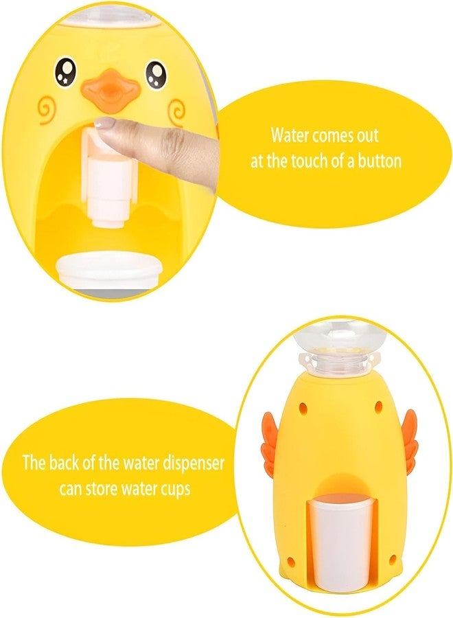 MANVI Water Dispenser Toy for Kids, Duck Cartoon Character Drinking Fountain Pumps Water, Juice & Milk Water Dispenser Toy Kids (10pcs Clay Water Dispenser, Yellow) - Image 5